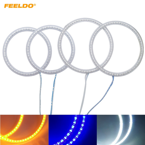 FEELDO 4pcs/Set Car LED Halo Rings Angel Eyes DRL Head Lamp For BMW E92 #4839