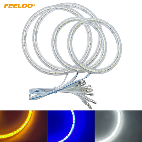 FEELDO Auto SMD Angel Eyes Light Halo Rings DRL For VOLKSWAGEN Golf 4 Headlight 3-Color #3774