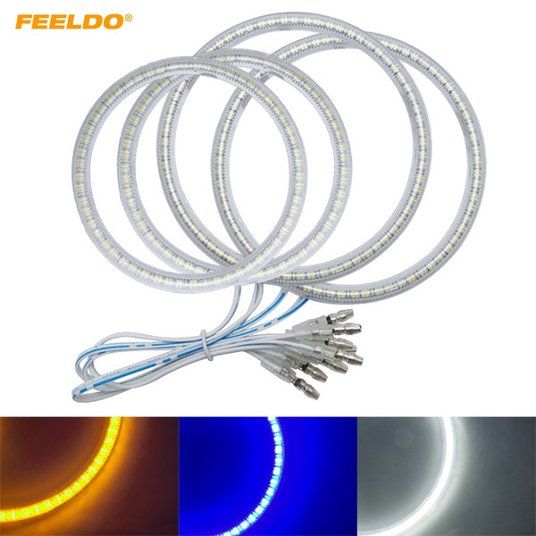 FEELDO Auto SMD Angel Eyes Light Halo Rings DRL For Ford Focus 05+ Headlight 3-Color #3676