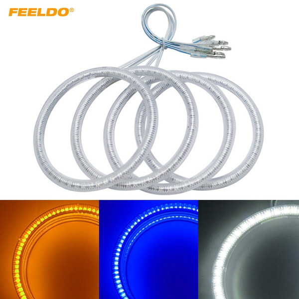 FEELDO Auto SMD Angel Eyes Light Halo Rings DRL For Ford Ford Focus 08+ Bi-Xenon Headlight #3348