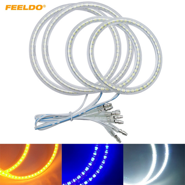 FEELDO 4pcs/Set Car LED Halo Rings Angel Eyes DRL Head Lamp For Ford Mondeo 02-05 #3266