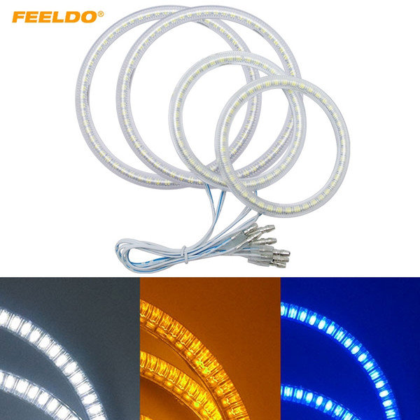 FEELDO Auto SMD Angel Eyes Light Halo Ring For Hyundai Tiburon(00-01) Headlight 3-Color #1526