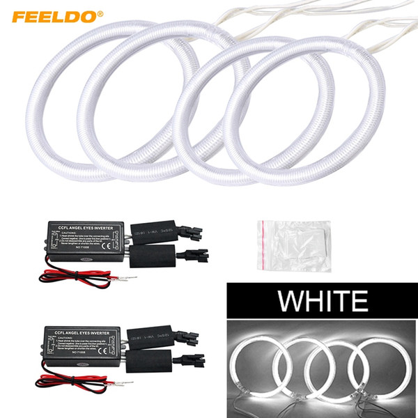 FEELDO 4pcs/Set Car CCFL Halo Rings Angel Eyes LED Headlights for Hyundai Sonata (06-07) Car-Styling #1527