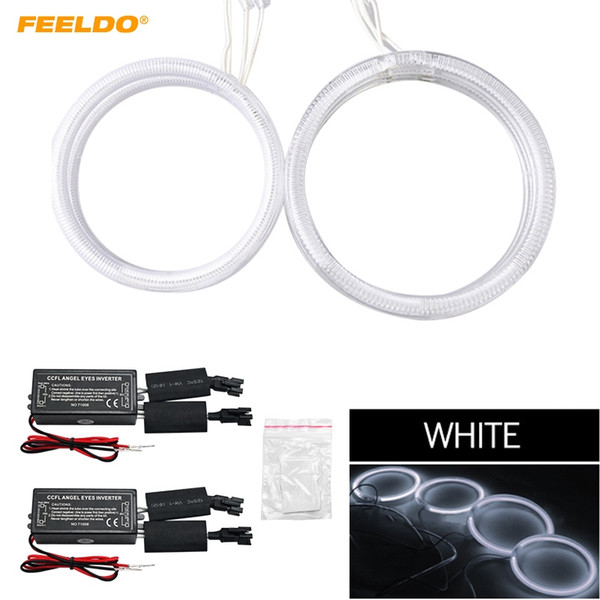 FEELDO Car DRL CCFL Angel Eyes Light Halo Rings Kits For Volkswagen Golf 5 Car Styling Headlight #4850