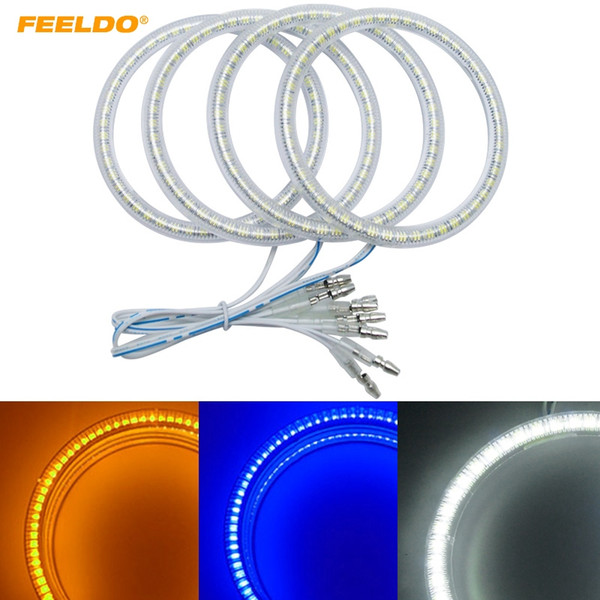 FEELDO 4Pcs/Set Auto SMD Angel Eyes Light Halo Ring For Lada VAZ 2110/2112 Headlight Lamp #1271