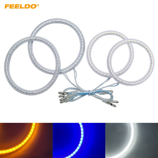 FEELDO Auto SMD Angel Eyes Light Halo Rings DRL For VOLKSWAGEN Magotan Headlight 3-Color #5267