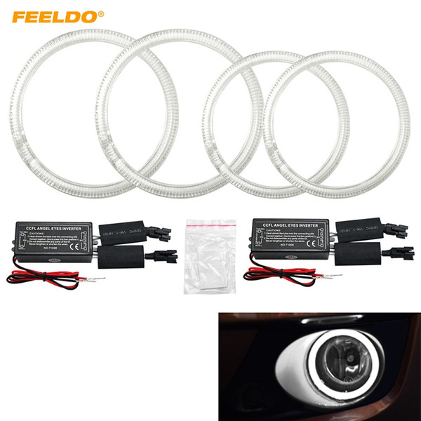 FEELDO Special Car Headlight CCFL Halo Rings Angel Eyes Light for Hyundai Elantra (04-06) White #3228