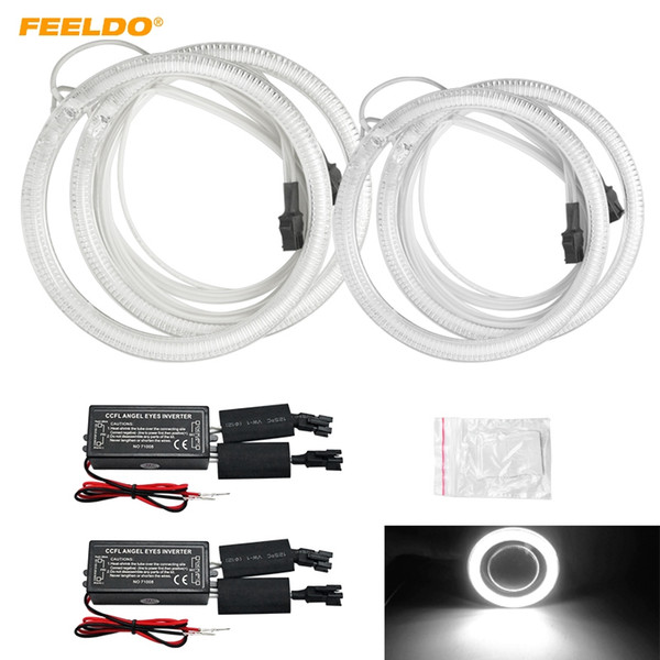 FEELDO 4pcs/Set Special Car CCFL Halo Rings Angel Eyes Light for KIA Magentis Headlight DRL White #1248