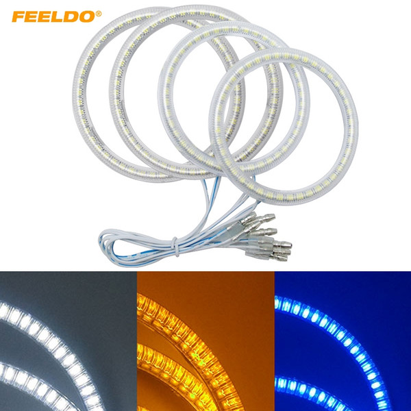 FEELDO Auto SMD Angel Eyes Light Halo Ring For Hyundai Sonata(06-07) Headlight 3-Color #1952