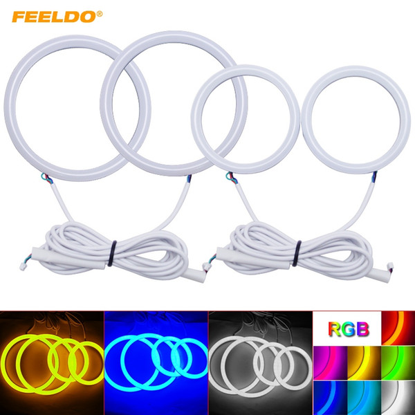 FEELDO Car Xenon Cotton Angel Eyes Halo Ring Light DRL For ROEWE 550 Headlight #1217