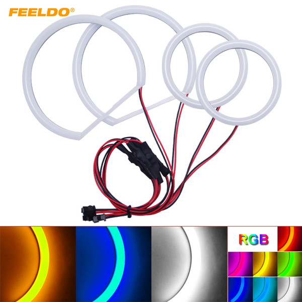 FEELDO Car Xenon Cotton Angel Eyes Halo Ring Light For Hyundai Elantra/Elantra Headlight DRL #3235