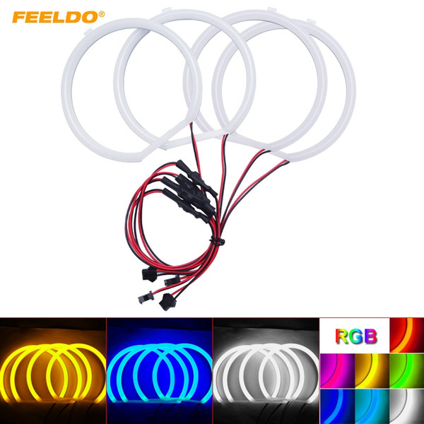 FEELDO Car Xenon Cotton Angel Eyes Halo Ring Light For BMW E39 OEM(01-03)Headlight Car Styling #3700