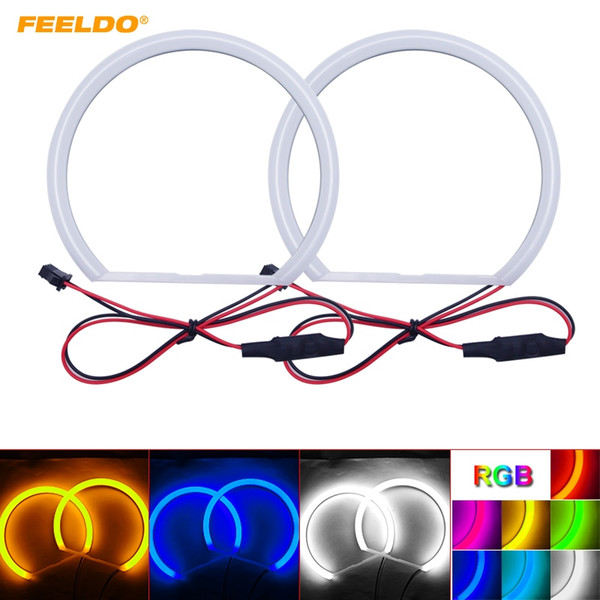 FEELDO Car Xenon Cotton Angel Eyes Halo Ring Light For Hyundai Spectra 05-06 Headlight DRL #3185