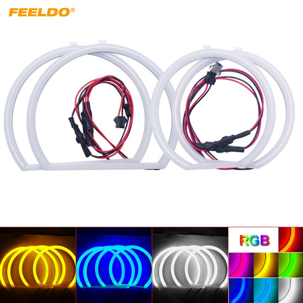 FEELDO Car Xenon Cotton Angel Eyes Halo Ring Light For BMW E53[X5 (99-04) Headlight DRL #3137