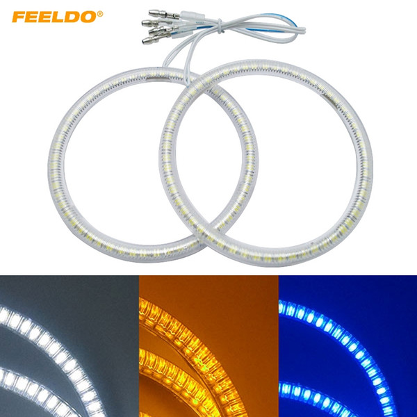 FEELDO Motocycel SMD Angel Eyes Light Halo Ring For Yamaha Majesty250 Headlight Lamp 3-Color #996