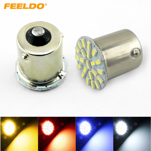 FEELDO 10PCS White Car 1156 BA15S 22SMD 3014 SMD LED Light Lamp Turn Signal Lights #3071