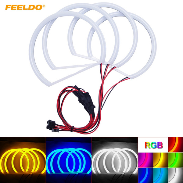 FEELDO Car Xenon Cotton Angel Eyes Halo Ring Light For BMW E46 NON Projector/E46 Coupe/E46 Sedan Headlight #4739