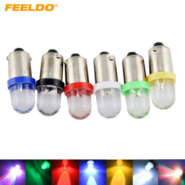 FEELDO 10PCS DC12V Car Auot Ba9s 1895 57 T4W 182 Convex 1-LED Car LED Light Bulb Lamps 6-Color #1597