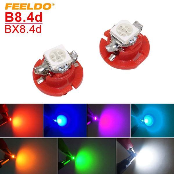 FEELDO 10PCS Multi-color 12V DC B8.4d/BX8.4d 5050 SMD Gauge Dashboard Car LED Light Interior Lamp #4236