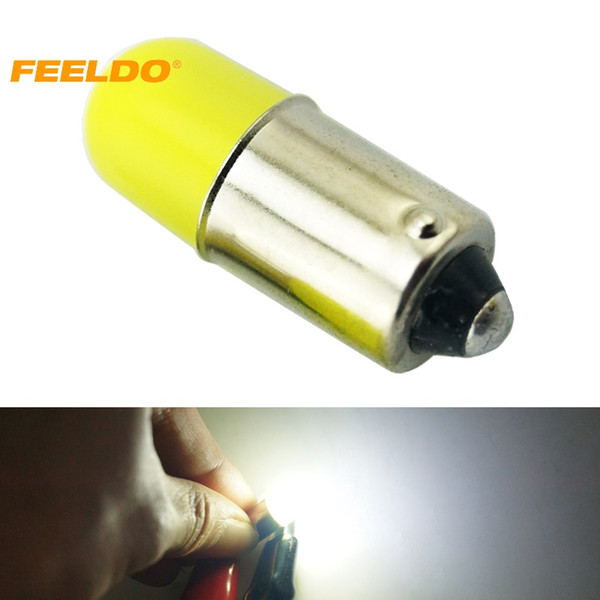 FEELDO 10PCS White Car Interior BA9S T4W Light Pipe Bulb Reading LED Light Lamp Bulb Styling Lamp DC12V #1033