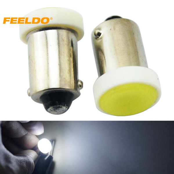 FEELDO 10PCS White Car Interior BA9S T4W COB 1LED Bulb Reading LED Light Lamp Bulb Styling Lamp DC12V #1034