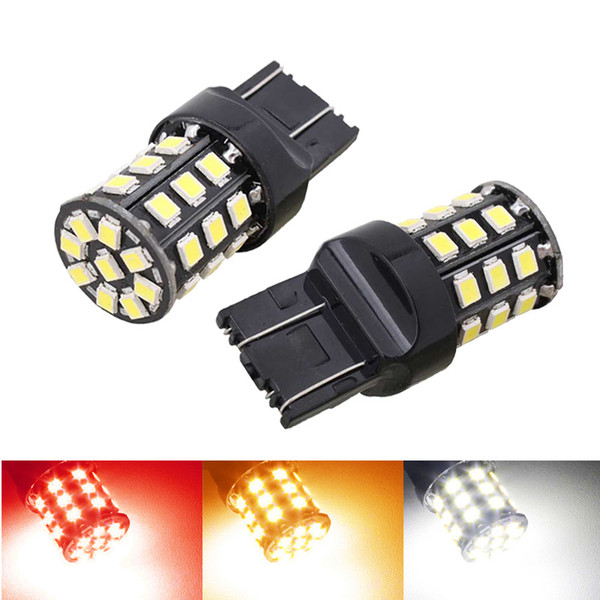 FEELDO 2PCS DC12V T20/T25 7443 33LED 2835SMD Car Turn Brake Tail Headlight Signal LED Light Bulb 3-Color #1591