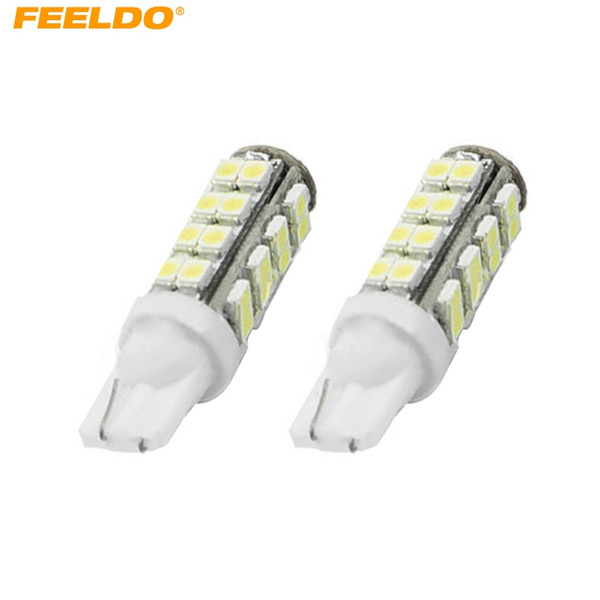 FEELDO 50PCS Super White T10 W5W 36LED 1206 36SMD Wedge Car LED Light Bulbs Door Light Reading Light #3997