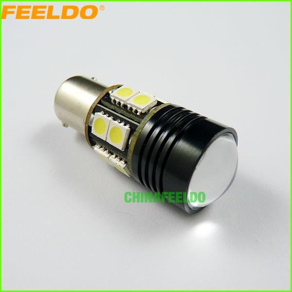 FEELDO 2PCS Car White High Power BA15S/1156 12W 13-LED 12V LED Reverse Lamp Bulb Car Brake Backup Light #2965