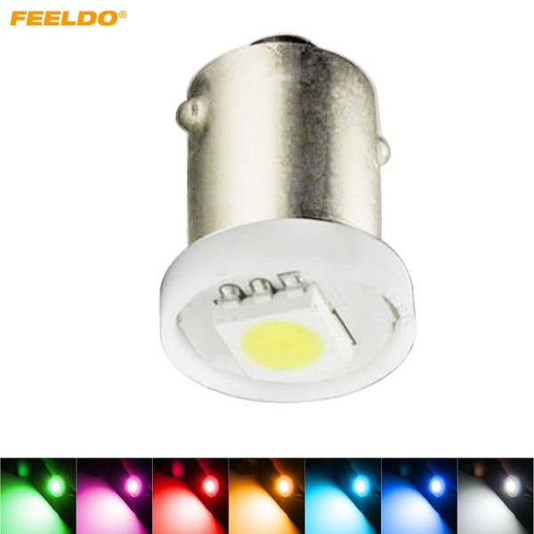 FEELDO 50PCS DC12V Car BA9S T4W 1895 5050 1SMD 1LED Lamp Car LED Light Bulbs Reading Light 7-Color #4808