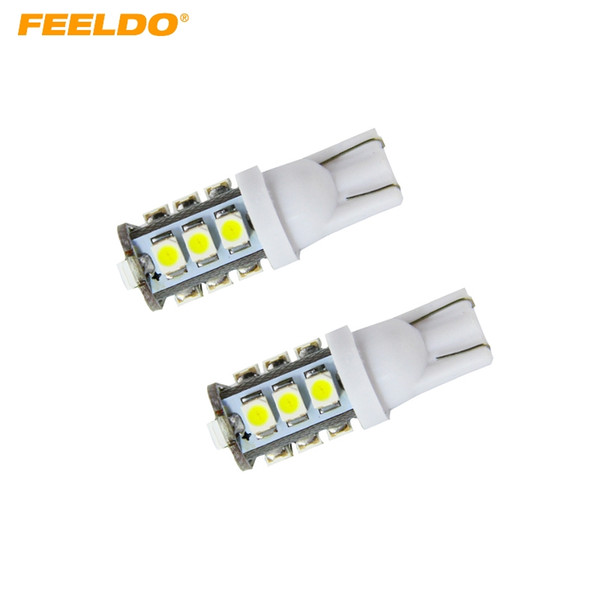 FEELDO 50PCS High Power White T10 194 168 1210 10SMD Wedge Car LED light Bulbs #928