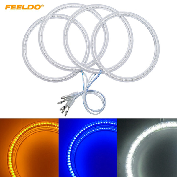 FEELDO Auto SMD Angel Eyes Light Halo Rings DRL For BMW E30/E32/E34 Headlight 3-Color #4746