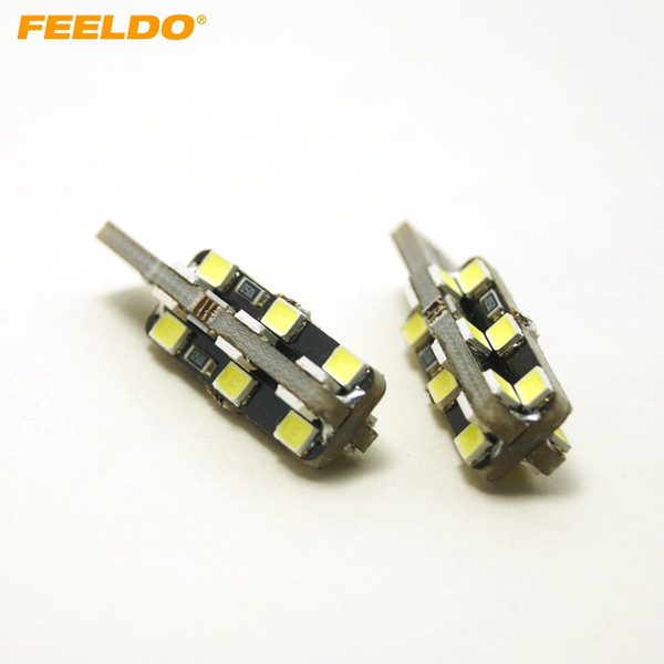 FEELDO 50PCS DC12V Cool White T10 24LED 2835SMD CANBUS No Error Car LED Light Lamp Bulb Side Light #2787