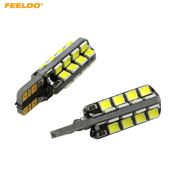 FEELDO 10PCS White T10 2835SMD 32LED Canbus Error Free Car LED Indicator Door Side Marker Light #5295