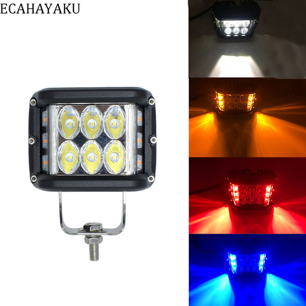 ECAHAYAKU 1pcs Led new-design Drl 18W 4 inch Work Light 12V 24V for Off-road Lada Niva Toyota Audi Mazda Jeep 4x4 truck ATV