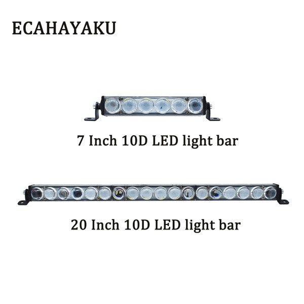 ECAHAYAKU 7 inch 30W 20 inch 90W Super Slim newdesign LED Light Bar Spot Beam Headlight Fog Driving Work Light LED bar atv