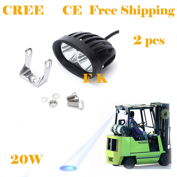 2 pieces free shipping 12V-30V 1600lm 20W Forklift warning light Blue Red Yellow led Forklift trucks safety light