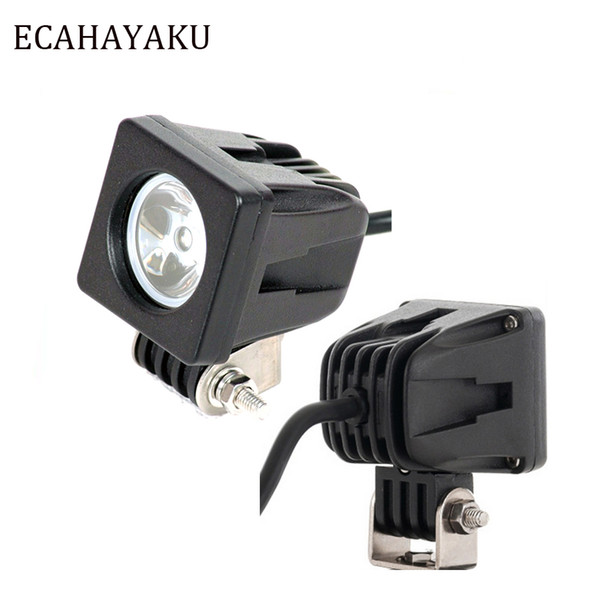 ECAHAYAKU 2pcs 2 INCH 10w led work light offroad working lights spot/flood 12v 24v motorcycle 4x4 4WD ATV Motor fog Driving lamp