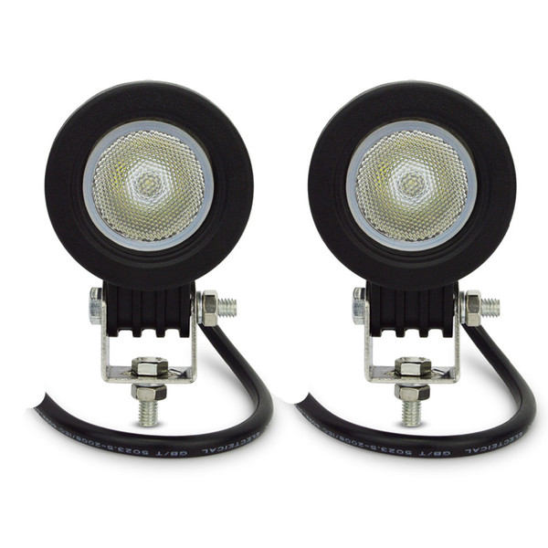 2 pieces Free shipping 12V 24V DC 2inch 10W CREE Waterproof Automotive Motorcycle Bike ATV Led Work Light