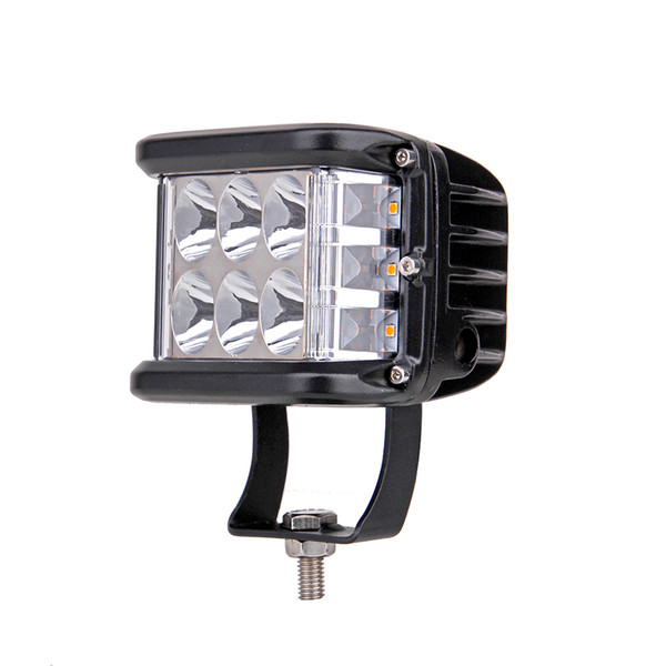 1Pcs Dually 4 Inch 60W Cube Side Shooter LED Work Light Strobe Driving For Offorad Truck Tractor SUV ATV 4WD Boat 4x4