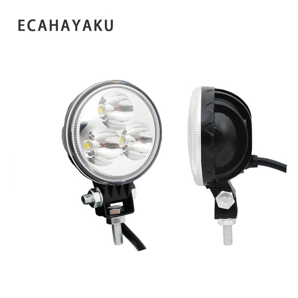 ECAHAYAKU 4Pcs 3 inch Round 9W LED Work Light bar 12V~30V Offroad For Boat Truck Trailer SUV ATV 4X4 4WD driving Reversing lights