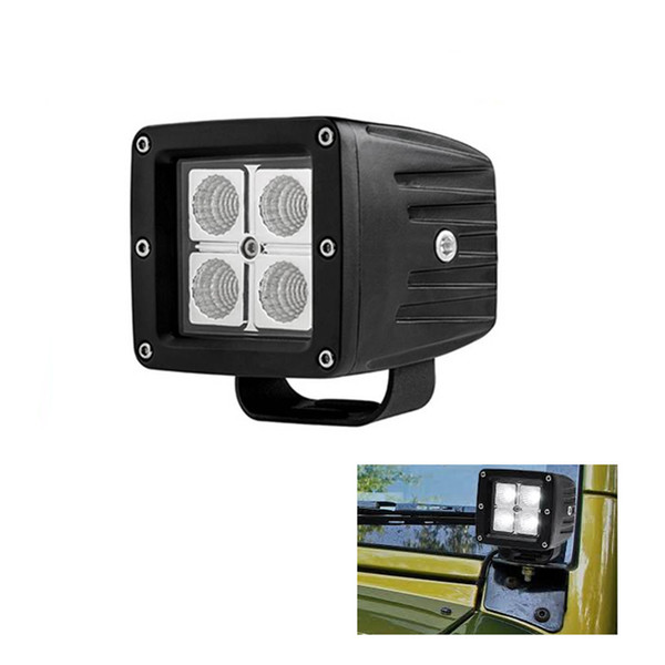 1x 12W Off-road LED Work Light Bar 3 inch Spot Flood Fog Lamp 12V 24V Car Motorcycle Truck ATV Boat Wagon Pickup Trailer