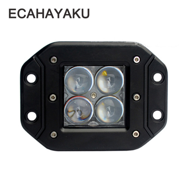 ECAHAYAKU 4D 3 inch 20W LED Light Bar 12V 24V Spot Beam Off-road 4x4 fog driving Work DRL for Truck Boat ATV Jeep