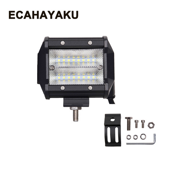 ECAHAYKU 2pcs 4 Inch 48W LED Light Bar 12V 24V Off-road Work Light Bar For Motorcycle Truck 4WD 4x4 SUV ATV car styling