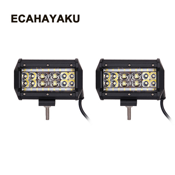 ECAHAYAKU 2x 5 Inch 90W Off-road Led Work Light Bar Led Fog Lights for Trucks SUV ATV 4x4 4D combo Beam car styling