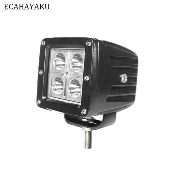 ECAHAYAKU 1x 3 inch 12W LED WORK Light bar Car Off-road SPOT FLOOD lights 4x4 SUV ATV 12v 24v fog Driving Lamp Bulb