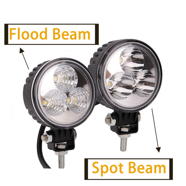 3 LED 9W truck offroad Working Light Spot lights Car Dome Working Lamp For offroad Car tractor Truck Boat free shipping