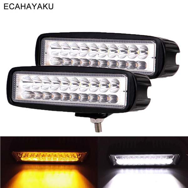 20Pcs ECAHAYAKU Auto Car Working Lights 6000LM 6Inch 60W LED Bar work Ligh Spotlight 12V for Boating Hunting Fishing