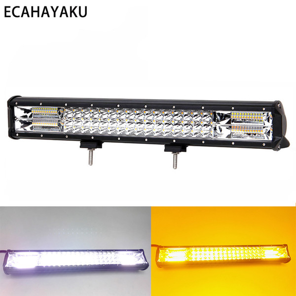 ECAHAYAKU 20inch Flash 288W Triple Row LED Light Bar Combo For Off road Trucks Boat SUV ATV 4WD CAR Strobe LED Bar