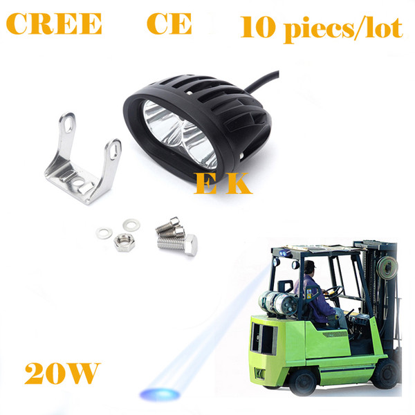 10 pieces 12V-30V 1600lm 20W Blue Red Yellow led Forklift trucks safety light Forklift warning light waterproof