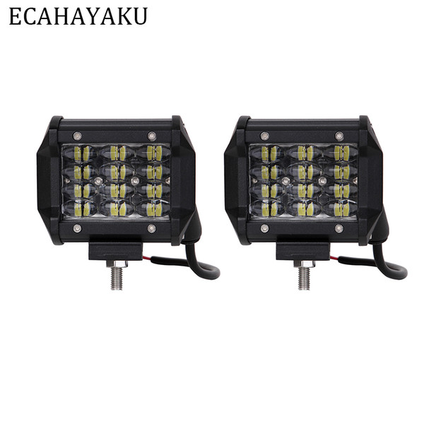 ECAHAYAKU 2pcs 4 inch 36w Led work Light Bar Spotlight for Off-road boat 4x4 Car Truck 4WD ATV Driving fog Light 12V 24V